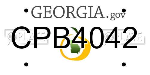 CPB4042 Georgia License Plate