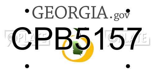CPB5157 Georgia License Plate