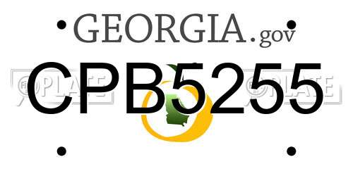 CPB5255 Georgia License Plate