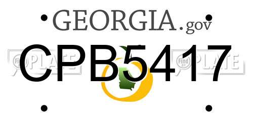 CPB5417 Georgia License Plate