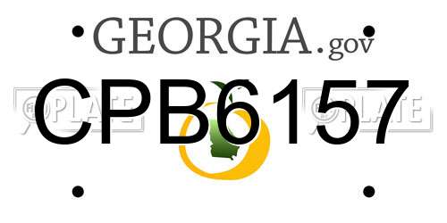 CPB6157 Georgia License Plate