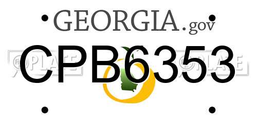 CPB6353 Georgia License Plate