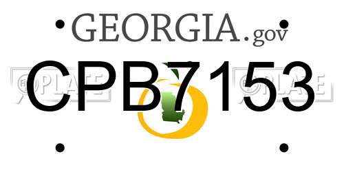 CPB7153 Georgia License Plate