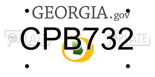 CPB732 Georgia License Plate