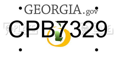 CPB7329 Georgia License Plate