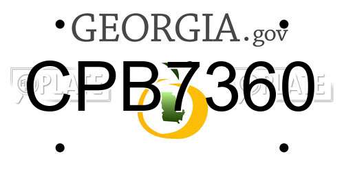 CPB7360 Georgia License Plate