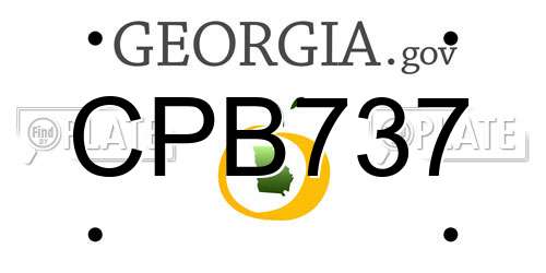 CPB737 Georgia License Plate