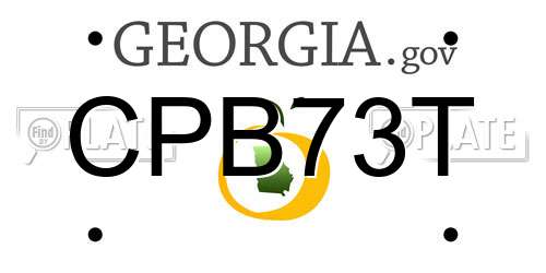 CPB73T Georgia License Plate