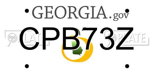 CPB73Z Georgia License Plate