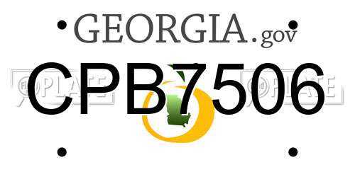 CPB7506 Georgia License Plate