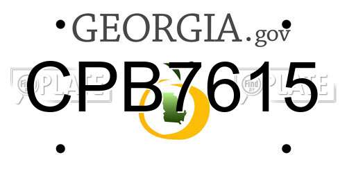 CPB7615 Georgia License Plate