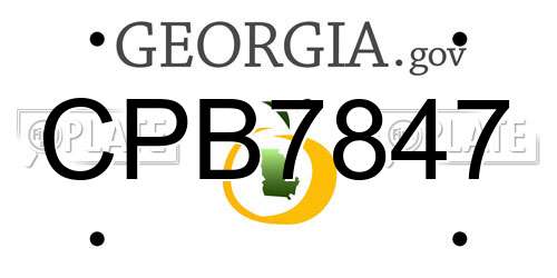 CPB7847 Georgia License Plate