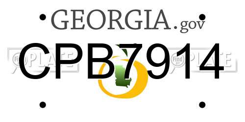 CPB7914 Georgia License Plate