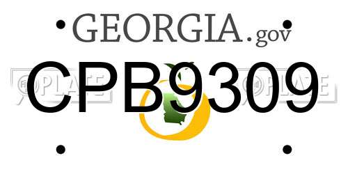 CPB9309 Georgia License Plate