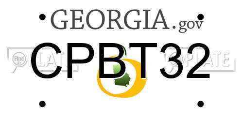CPBT32 Georgia License Plate
