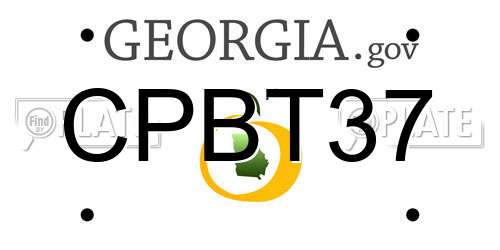 CPBT37 Georgia License Plate