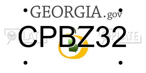 CPBZ32 Georgia License Plate