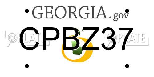 CPBZ37 Georgia License Plate