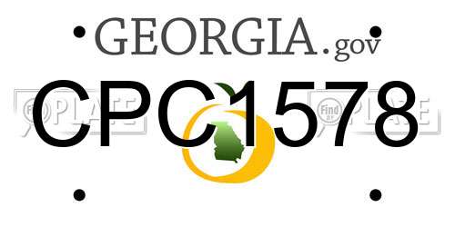 CPC1578 Georgia License Plate