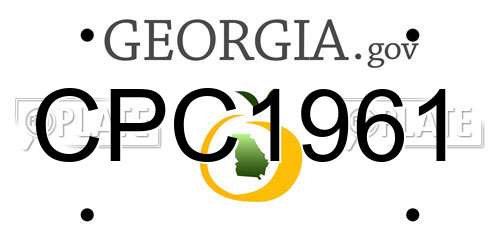 CPC1961 Georgia License Plate