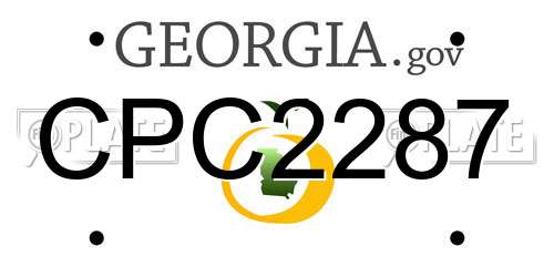 CPC2287 Georgia License Plate