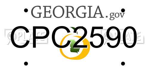 CPC2590 Georgia License Plate