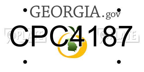 CPC4187 Georgia License Plate