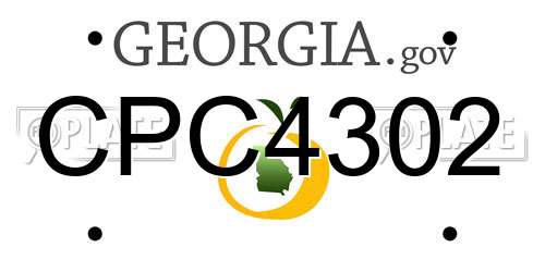 CPC4302 Georgia License Plate