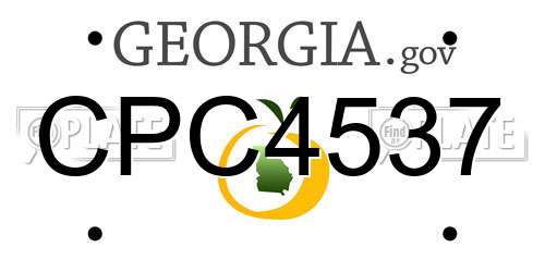 CPC4537 Georgia License Plate