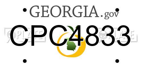 CPC4833 Georgia License Plate