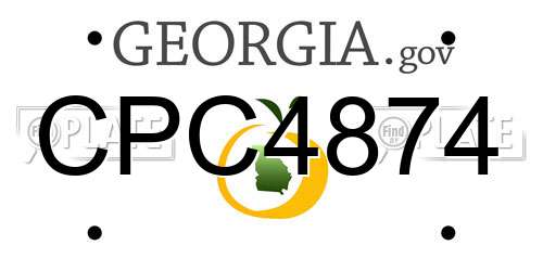 CPC4874 Georgia License Plate