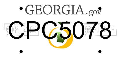 CPC5078 Georgia License Plate