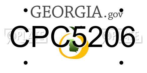 CPC5206 Georgia License Plate