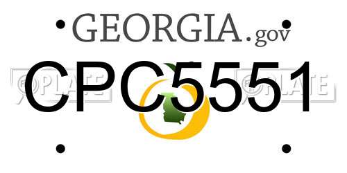 CPC5551 Georgia License Plate