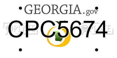 CPC5674 Georgia License Plate