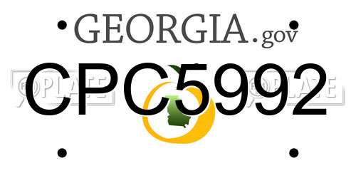 CPC5992 Georgia License Plate