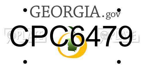 CPC6479 Georgia License Plate