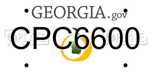 CPC6600 Georgia License Plate