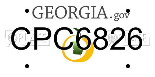 CPC6826 Georgia License Plate