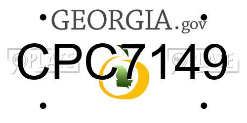 CPC7149 Georgia License Plate