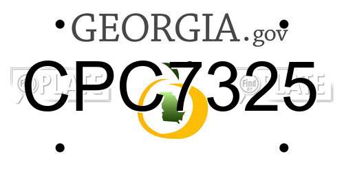CPC7325 Georgia License Plate