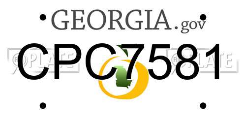 CPC7581 Georgia License Plate