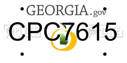 CPC7615 Georgia License Plate
