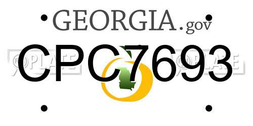 CPC7693 Georgia License Plate