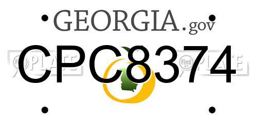CPC8374 Georgia License Plate