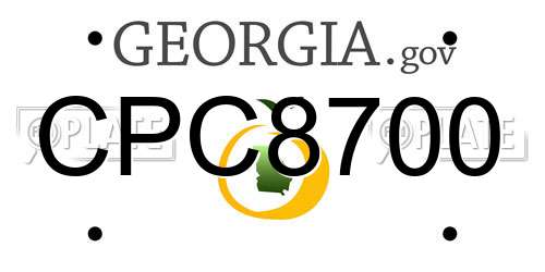 CPC8700 Georgia License Plate