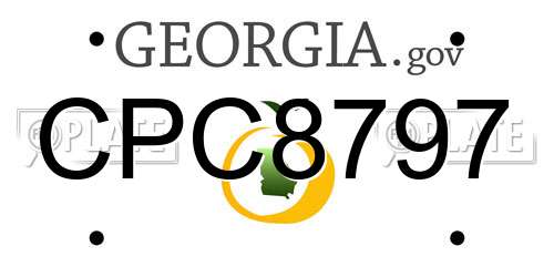 CPC8797 Georgia License Plate