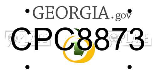 CPC8873 Georgia License Plate