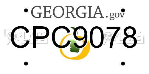CPC9078 Georgia License Plate