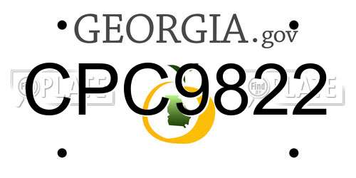 CPC9822 Georgia License Plate